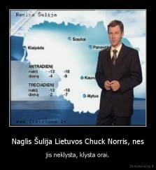 Naglis Šulija Lietuvos Chuck Norris, nes - jis neklysta, klysta orai.