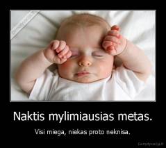 Naktis mylimiausias metas. - Visi miega, niekas proto neknisa.