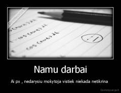 Namu darbai - Ai px , nedarysiu mokytoja vistiek niekada netikrina 
