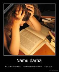 Namu darbai - Einu drayt namu darbus . . Ne veliau darysiu lekiu i lauka  . . Ai einu gult . .