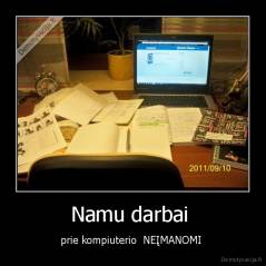 Namu darbai  - prie kompiuterio  NEĮMANOMI 