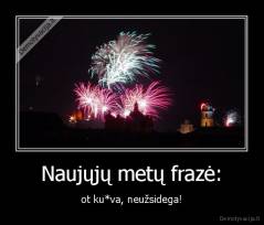 Naujųjų metų frazė: - ot ku*va, neužsidega!