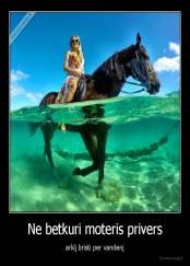 Ne betkuri moteris privers - arklį bristi per vandenį