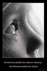 Ne kiekvienas pastebi tavo ašaras ir skausmą... - bet kiekvienas pastebi tavo klaidas