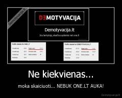 Ne kiekvienas... - moka skaiciuoti... NEBUK ONE.LT AUKA!