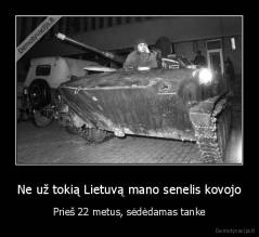 Ne už tokią Lietuvą mano senelis kovojo - Prieš 22 metus, sėdėdamas tanke