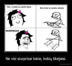 Ne visi siurprizai tokie, kokių tikėjaisi. - 