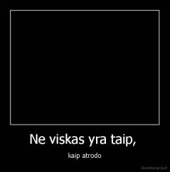 Ne viskas yra taip,  - kaip atrodo