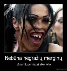 Nebūna negražių merginų - būna tik permažai alkoholio