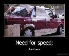 Need for speed: - kartonas