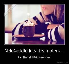 Neieškokite idealios moters -  - šiandien aš būsiu namuose.