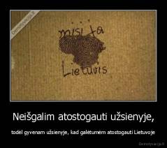 Neišgalim atostogauti užsienyje, - todėl gyvenam užsienyje, kad galėtumėm atostogauti Lietuvoje