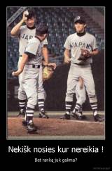 Nekišk nosies kur nereikia ! - Bet ranką juk galima?