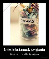 Nekolekcionuok svajoniu - Nes antraip jos ir liks tik svajones