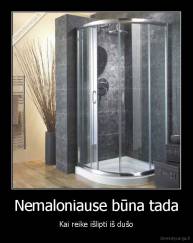 Nemaloniause būna tada - Kai reike išlipti iš dušo