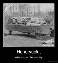 Nenervuokit - Nebeturiu, kur lavonus slėpt