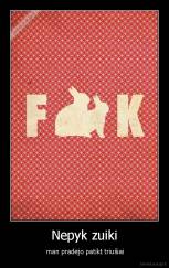 Nepyk zuiki -  man pradėjo patikt triušiai