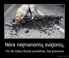 Nėra neįmanomų svajonių. - Yra tik mūsų ribotas suvokimas, kas įmanoma