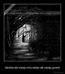 Nereikia dėl manęs mirti,reikėjo dėl manęs gyventi - 