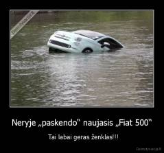 Neryje „paskendo“ naujasis „Fiat 500“ -   Tai labai geras ženklas!!!