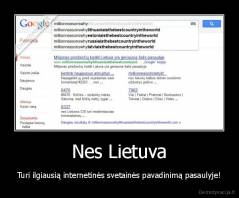 Nes Lietuva - Turi ilgiausią internetinės svetainės pavadinimą pasaulyje!
