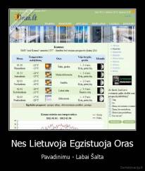 Nes Lietuvoja Egzistuoja Oras - Pavadinimu - Labai Šalta