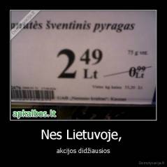 Nes Lietuvoje,  - akcijos didžiausios