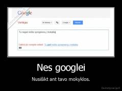 Nes googlei - Nusišikt ant tavo mokyklos.