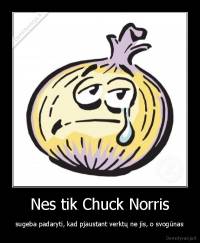 Nes tik Chuck Norris - sugeba padaryti, kad pjaustant verktų ne jis, o svogūnas