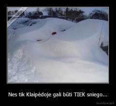 Nes tik Klaipėdoje gali būti TIEK sniego... - 