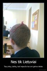 Nes tik Lietuviai - Taip įnikę į darbą, kad nejaučia kas ant galvos dedas