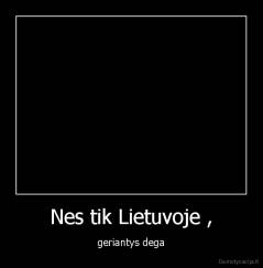 Nes tik Lietuvoje , - geriantys dega