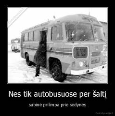 Nes tik autobusuose per šaltį - subinė prilimpa prie sėdynės