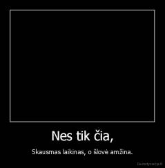 Nes tik čia, - Skausmas laikinas, o šlovė amžina.