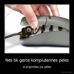 Nes tik geros kompiuterines peles - is prigimties yra peles