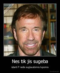 Nes tik jis sugeba - istarti P raide suglaustomis lupomis