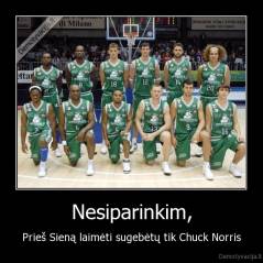 Nesiparinkim, - Prieš Sieną laimėti sugebėtų tik Chuck Norris