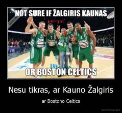 Nesu tikras, ar Kauno Žalgiris - ar Bostono Celtics
