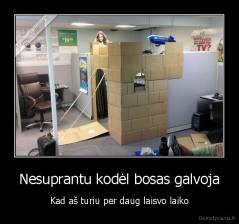 Nesuprantu kodėl bosas galvoja - Kad aš turiu per daug laisvo laiko