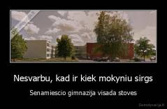 Nesvarbu, kad ir kiek mokyniu sirgs - Senamiescio gimnazija visada stoves