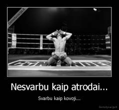 Nesvarbu kaip atrodai... - Svarbu kaip kovoji...