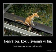 Nesvarbu, kokiu žvėrimi virtai. - Juk linksmintis niekad nevėlu