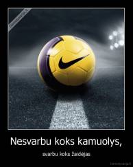 Nesvarbu koks kamuolys, - svarbu koks žaidėjas