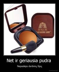 Net ir geriausia pudra  - Nepaslėps darbinių lūpų