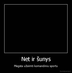 Net ir šunys - Megsta užsiimti komandiniu sportu