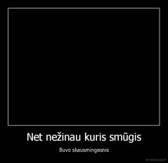 Net nežinau kuris smūgis - Buvo skausmingesnis