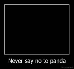 Never say no to panda - 