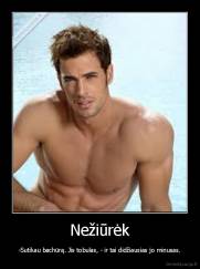 Nežiūrėk - -Sutikau bachūrą. Jis tobulas, - ir tai didžiausias jo minusas.