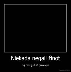 Niekada negali žinot - Ką rasi gulint pakelėje