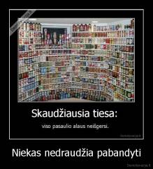 Niekas nedraudžia pabandyti - 
